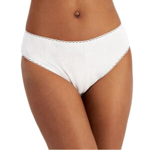 Charter Club Women's Small 100% Cotton 3 Pack of White Brief Underwear NWT S40